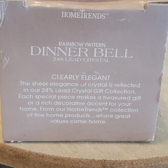 Vintage HomeTrends Rainbow Pattern Dinner‎ Bell 24% Lead Crystal - Picture 6 of 11